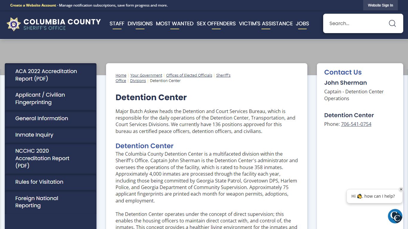 Detention Center | Columbia County, GA